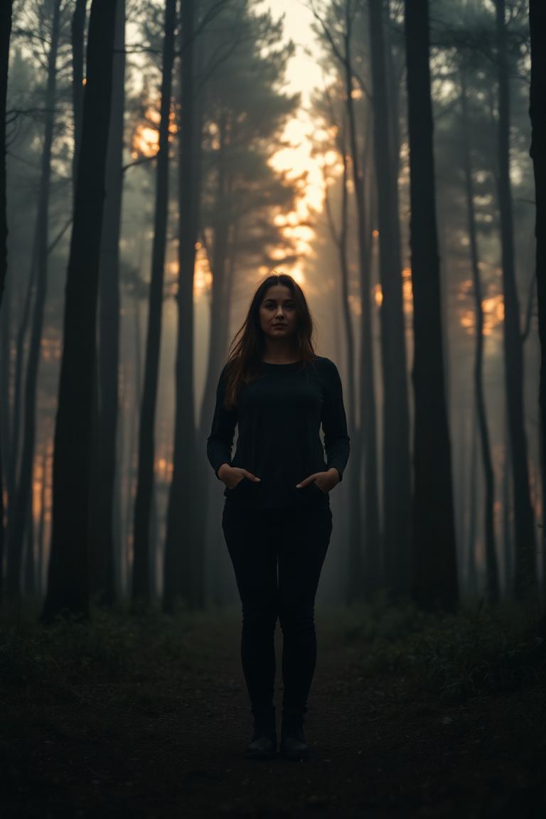 Frau im Wald – Wirkungspunkte von Shinrin Yoku