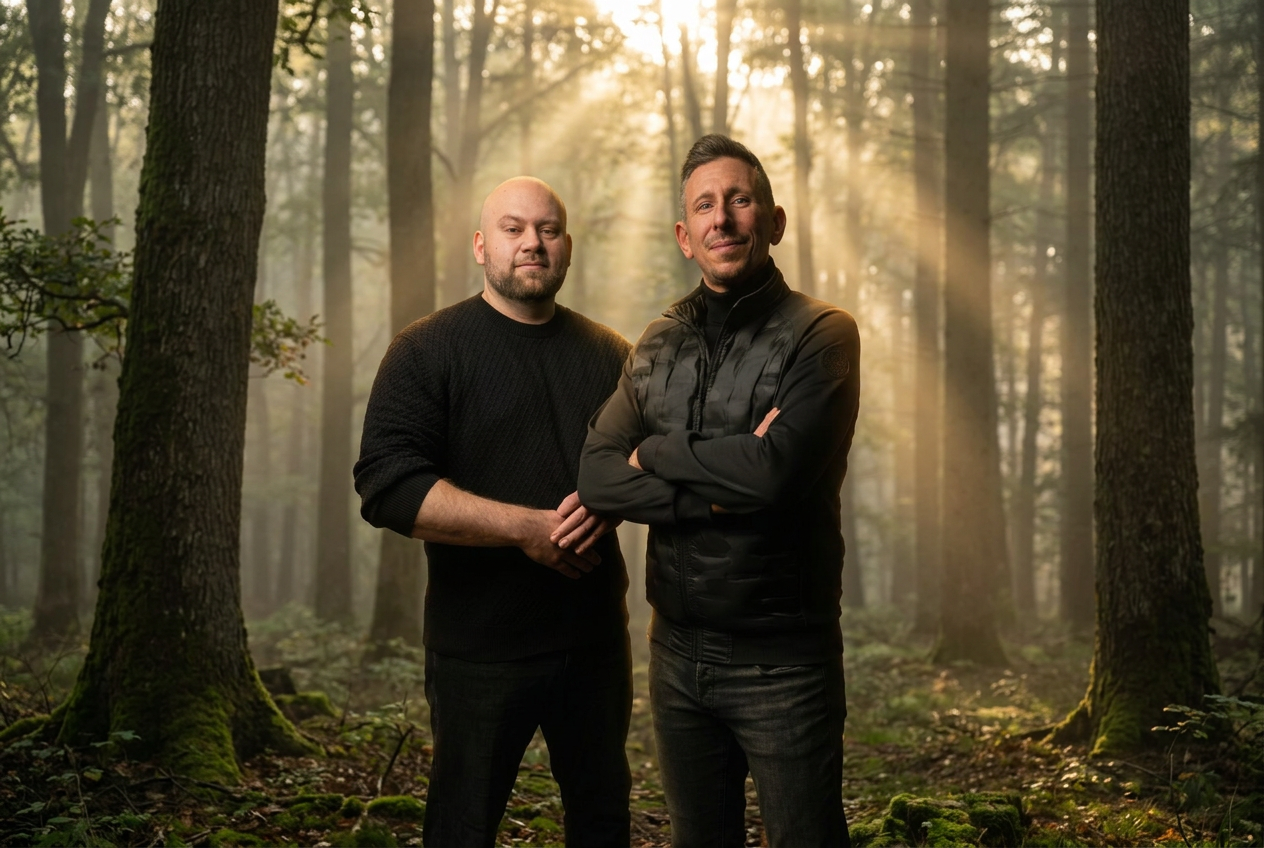 Nico und Arik, deine Waldbaden-Guides im Odenwald